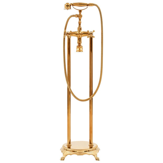 Rubinetteria a Colonna per Vasca Bagno Acciaio Inox 99,5cm Oro 145095