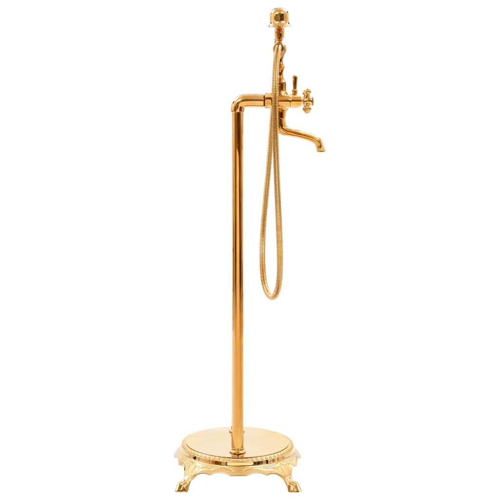 Rubinetteria a Colonna per Vasca Bagno Acciaio Inox 99,5cm Oro 145095