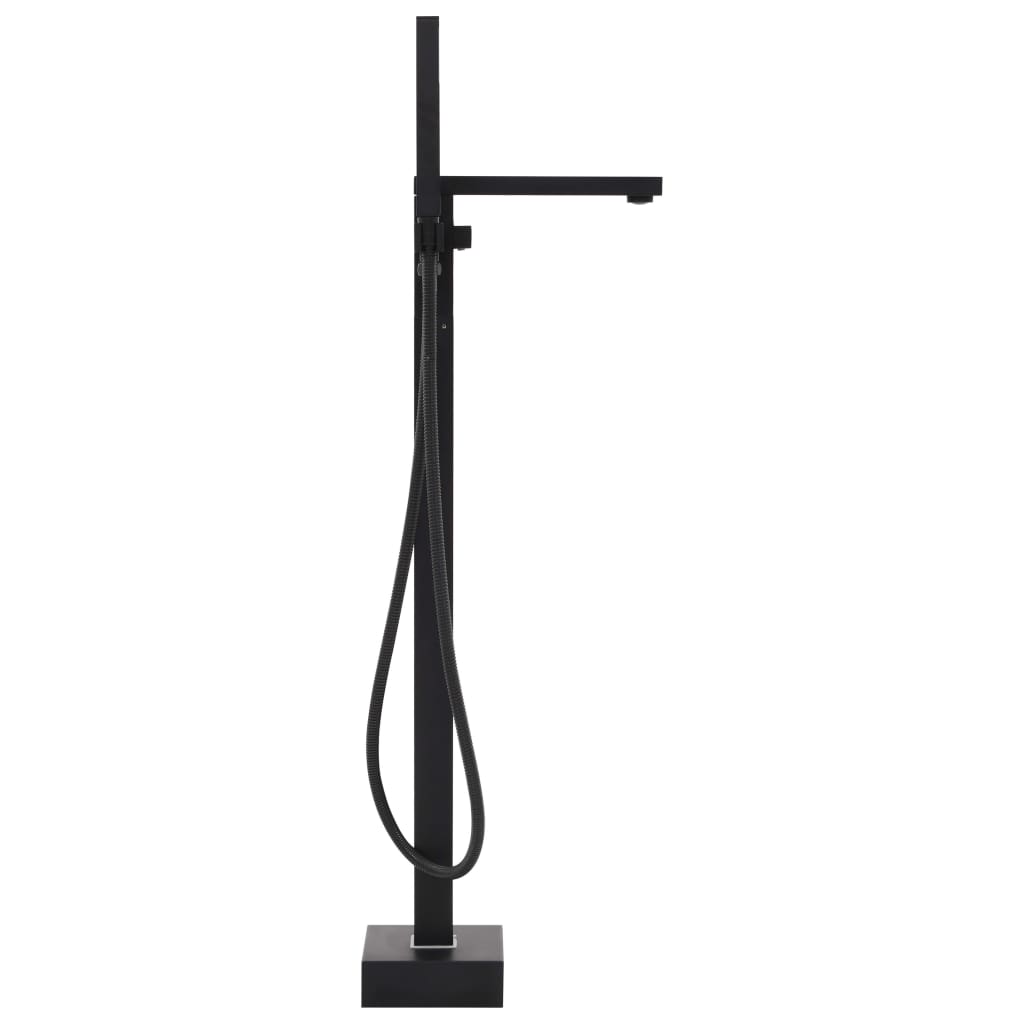 Rubinetto a Colonna Vasca da Bagno Nera Acciaio Inox 90 cm 145096