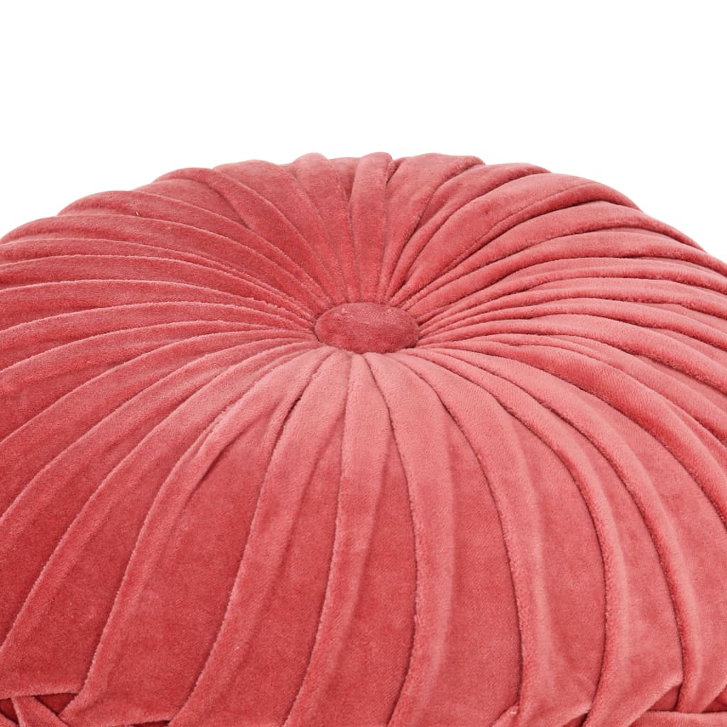 Pouf in Velluto di Cotone Design Fumé 40x30 cm Rosa cod mxl 73169