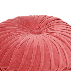 Pouf in Velluto di Cotone Design Fumé 40x30 cm Rosa cod mxl 73169