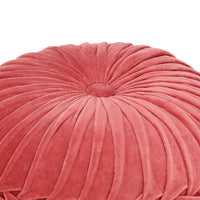 Pouf in Velluto di Cotone Design Fumé 40x30 cm Rosa 284036