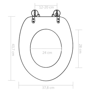 Copriwater 2 pz con Chiusura Ammortizzata in MDF Bamboo cod mxl 42838