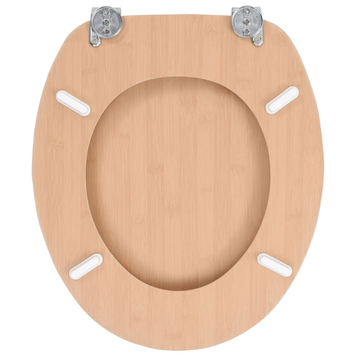 Tavolette WC con Coperchi 2 pz in MDF Design Bambù 276995