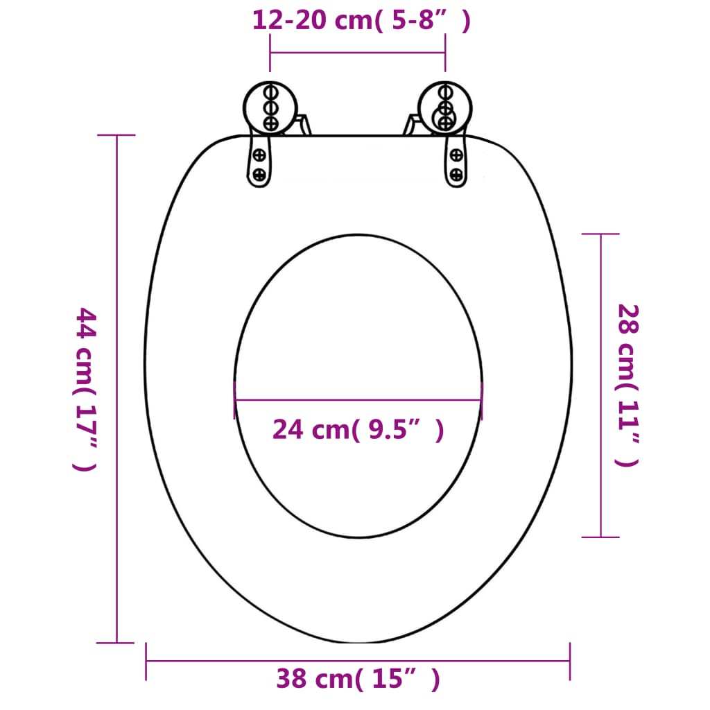 Copriwater 2 pz con Chiusura Ammortizzata in MDF Stella Marina 276997