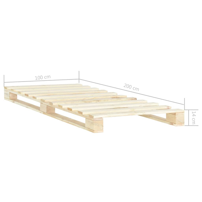 Giroletto in Pallet di Legno Massello di Pino 100x200 cm cod mxl 65312