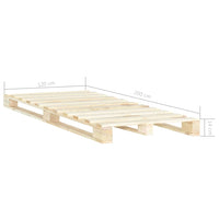 Giroletto in Pallet di Legno Massello di Pino 120x200 cm cod mxl 61083