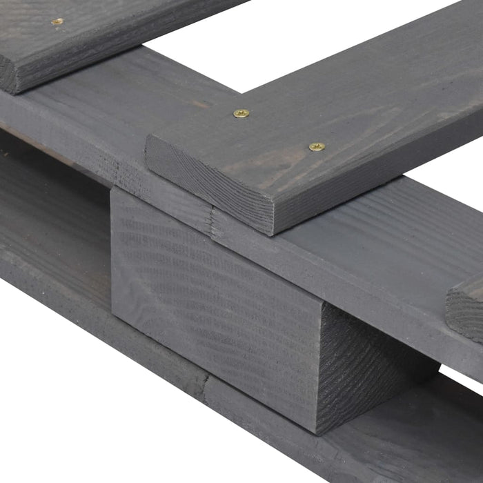 Giroletto in Pallet Grigio Legno Massello di Pino 90x200 cm 285248