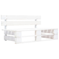 Panca da Giardino su Pallet in Legno Bianco 45759