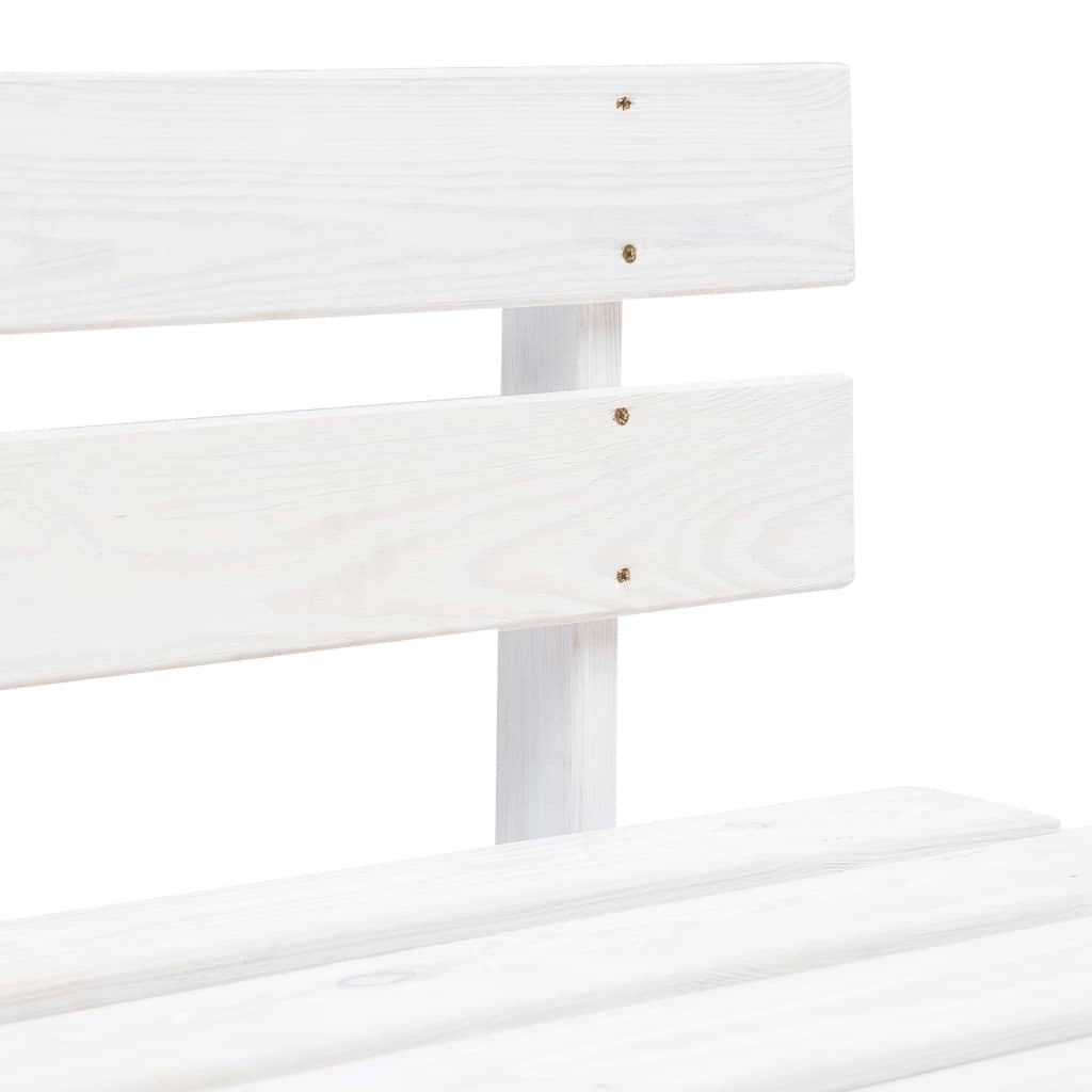 Panca da Giardino su Pallet in Legno Bianco 45759