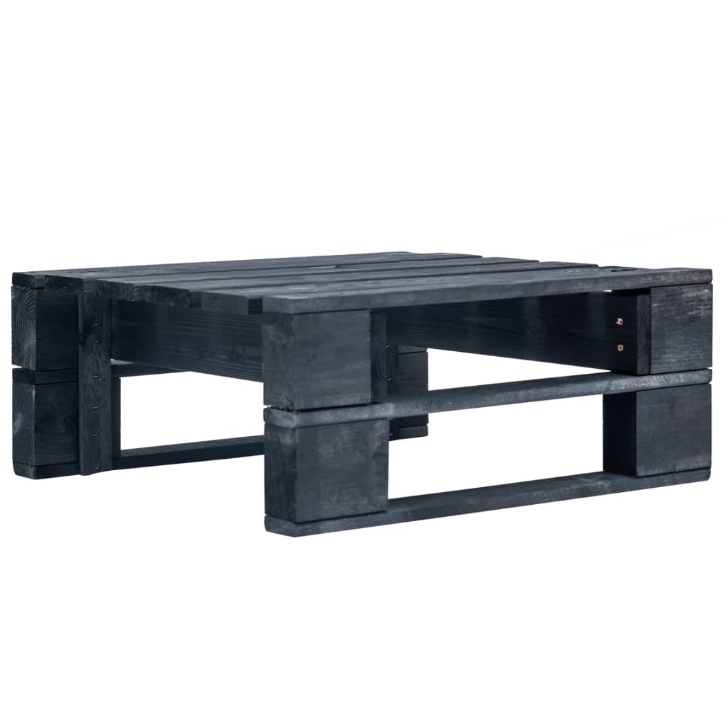 Ottomana da Giardino in Pallet in Legno Nero 45761