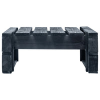 Ottomana da Giardino in Pallet in Legno Nero 45761