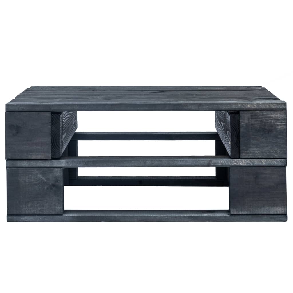 Ottomana da Giardino in Pallet in Legno Nero 45761