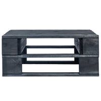 Ottomana da Giardino in Pallet in Legno Nero 45761