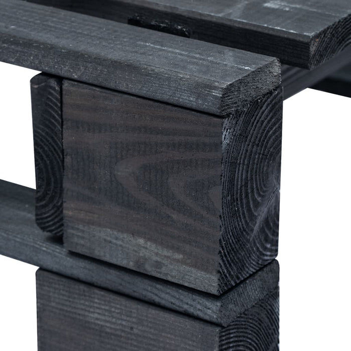 Ottomana da Giardino in Pallet in Legno Nero 45761