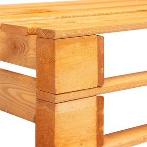 Panca da Giardino in Pallet in Legno Marrone Miele 45765