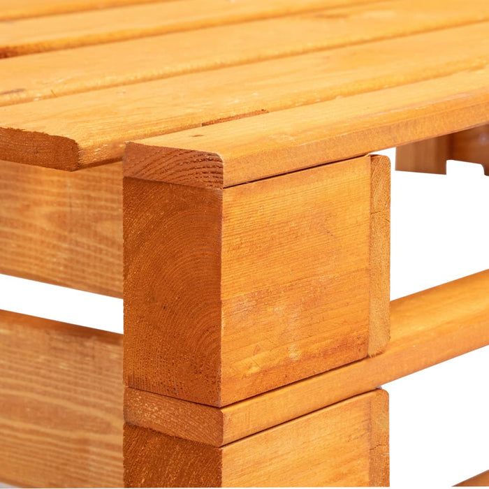 Panca Angolare da Giardino su Pallet in Legno Miele 45766