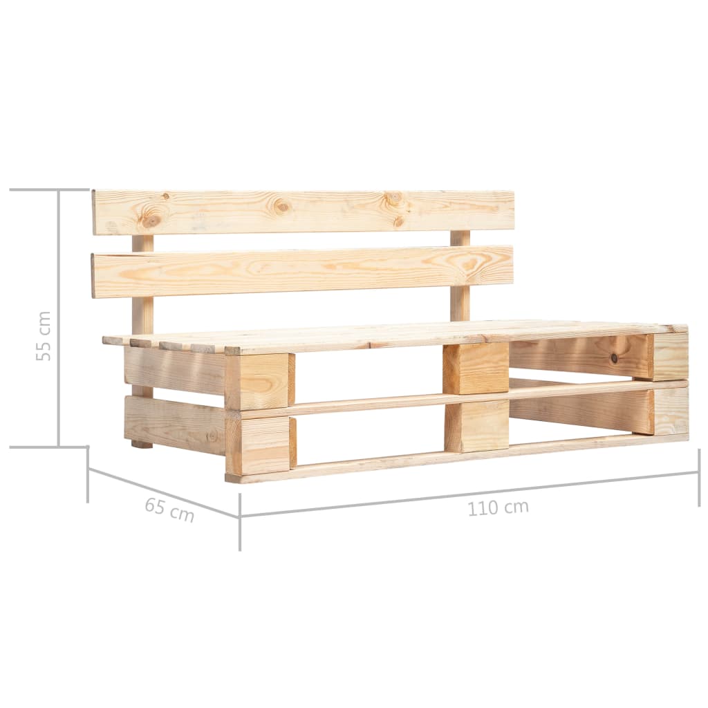 Panca da Giardino su Pallet in Legno 45768