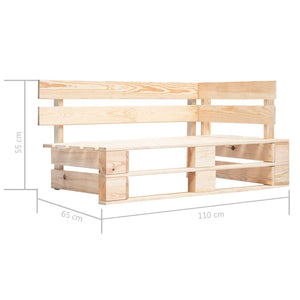 Panca da Giardino Angolare con Pallet in Legno cod mxl 57631