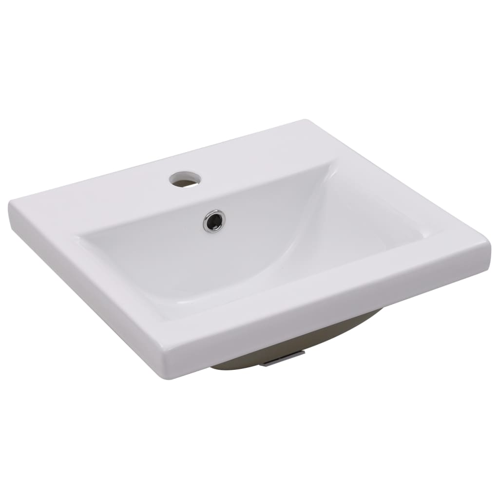 Lavabo da Incasso 42x39x18 cm in Ceramica Bianco