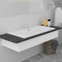 Lavabo da Incasso 81x39,5x18,5 cm in Ceramica Bianco cod mxl 53573