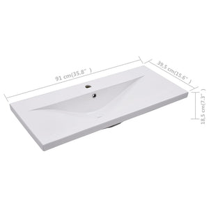 Lavabo da Incasso 91x39,5x18,5 cm in Ceramica Bianco cod mxl 53962