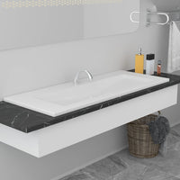 Lavabo da Incasso 101x39,5x18,5 cm in Ceramica Bianco 145064