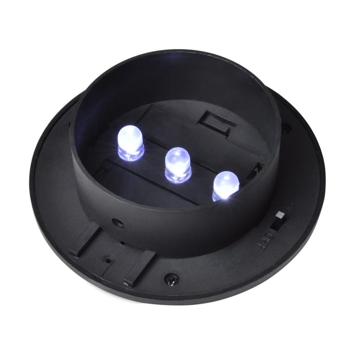 Lampade Solari da Esterno per Recinzioni 12 pz LED Nero 277122