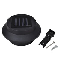 Lampade Solari da Esterno per Recinzioni 12 pz LED Nero 277122