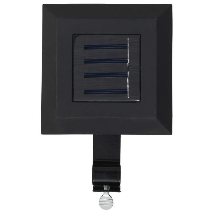 Lampade Solari da Esterno 12 pz LED Quadrate 12 cm Nere 277136