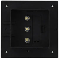 Lampade Solari da Esterno 12 pz LED Quadrate 12 cm Nere 277136