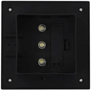 Lampade Solari da Esterno 12 pz LED Quadrate 12 cm Nere 277136