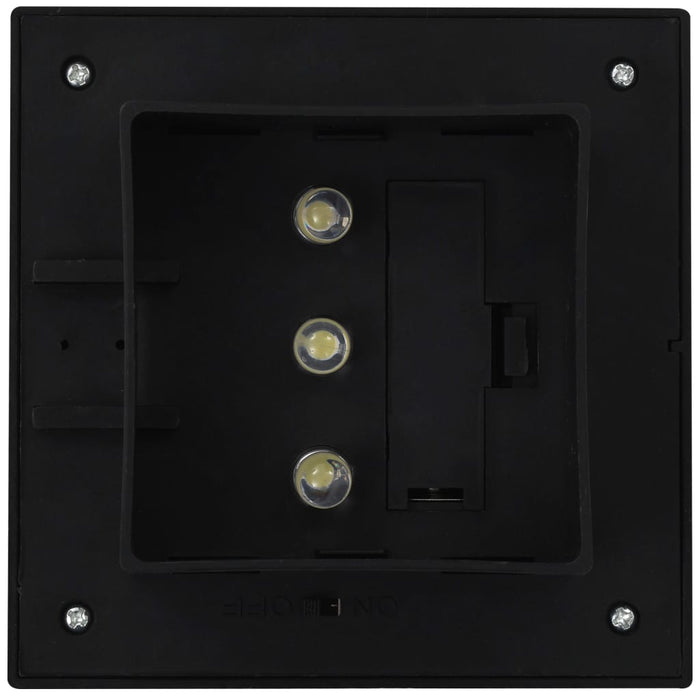 Lampade Solari da Esterno 12 pz LED Quadrate 12 cm Nere 277136