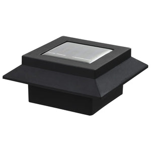 Lampade Solari da Esterno 12 pz LED Quadrate 12 cm Nere 277136