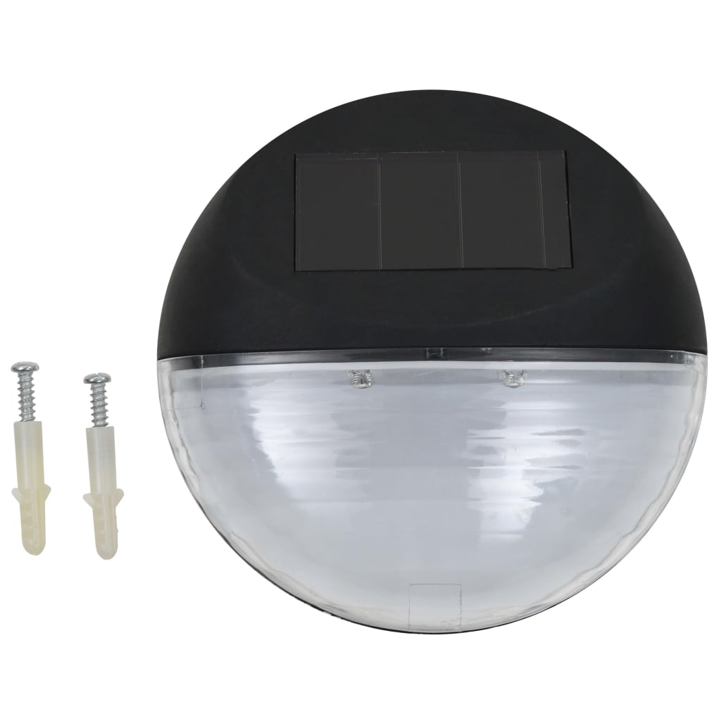 Lampade Solari da Parete da Esterno a LED 24 pz Rotonde Nerecod mxl 69742