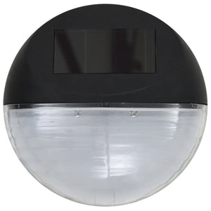 Lampade Solari da Parete da Esterno a LED 24 pz Rotonde Nere 277139