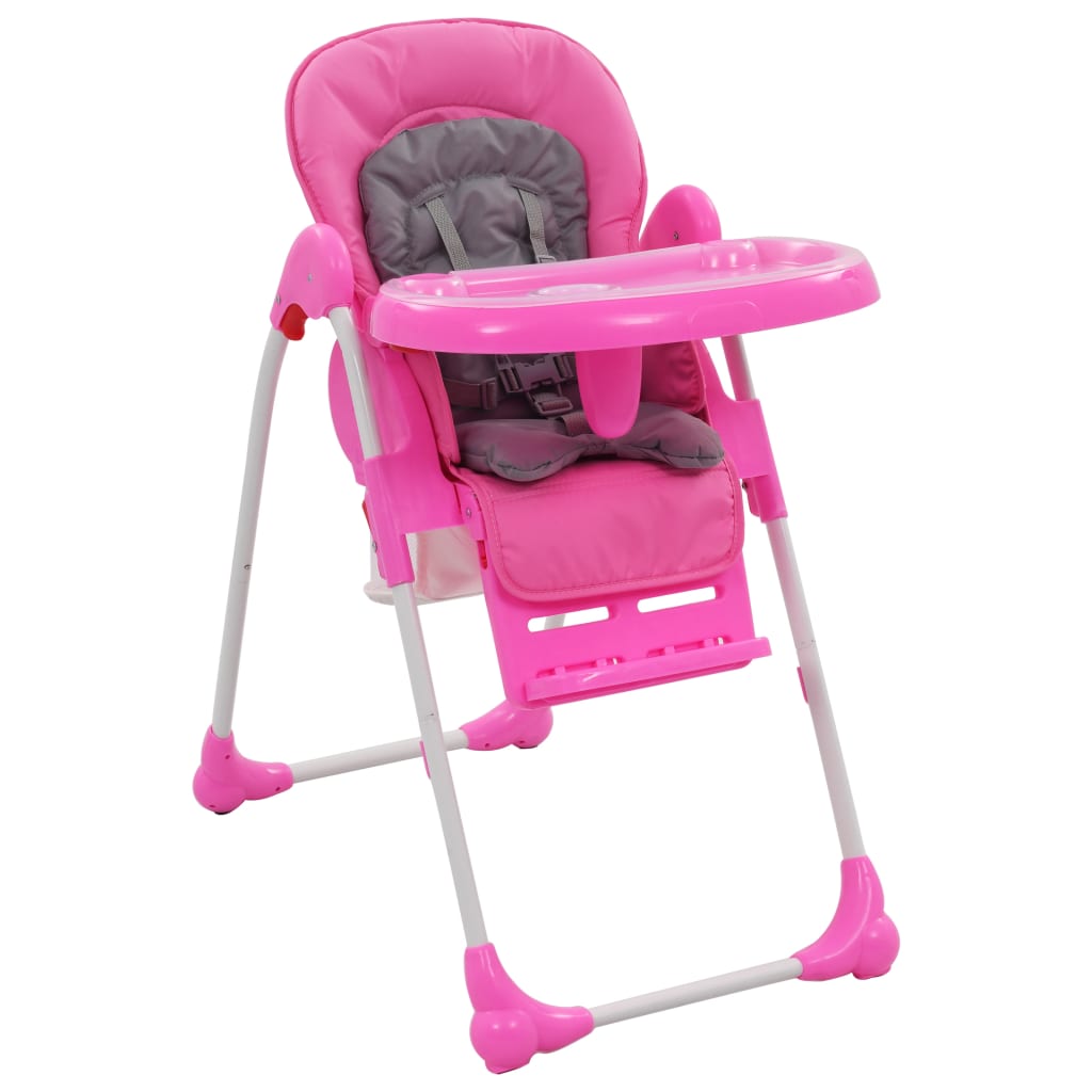 Seggiolone Pappa per Bambini Rosa e Grigio 10186