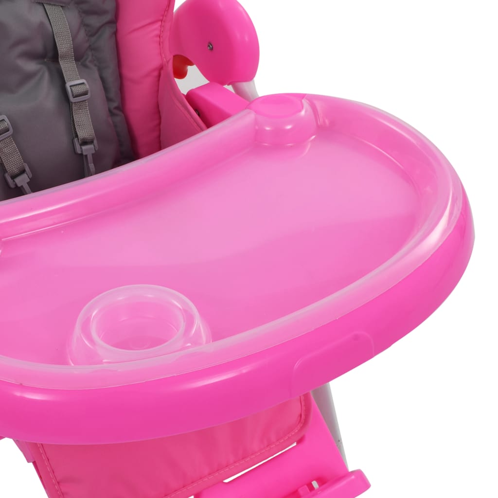 Seggiolone Pappa per Bambini Rosa e Grigio 10186