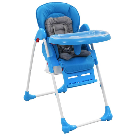 Seggiolone Pappa per Bambini Blu e Grigio 10187