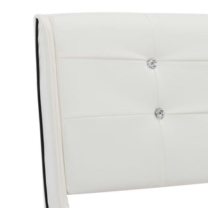 Letto con Materasso Memory Foam Bianco in Similpelle 90x200 cm 277554