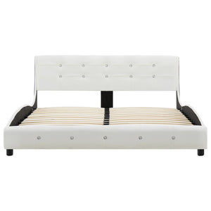 Letto con Materasso Memory Foam Bianco in Similpelle 140x200 cm cod mxl 64875