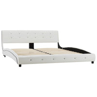 Letto con Materasso Memory Foam Bianco in Similpelle 160x200 cm cod mxl 62323