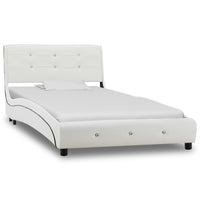 Letto con Materasso Bianco in Similpelle 90x200 cm  cod mxl 60735