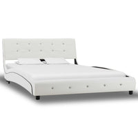 Letto con Materasso Bianco in Similpelle 120x200 cm