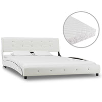 Letto con Materasso Bianco in Similpelle 140x200 cm cod mxl 54331