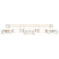 Set Divani da Giardino su Pallet 6 pz in Legno Bianco 277399