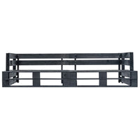 Divano da Giardino a 2 Posti su Pallet Nero in Legno 277416