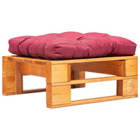 Divano da Giardino a Pallet e Cuscino Rosso Legno Marrone Miele 277442