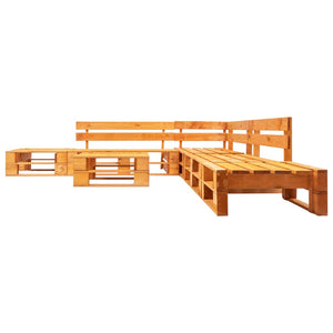 Set Divani da Giardino su Pallet 6 pz Cuscini Rossi in Legno  cod mxl 49882