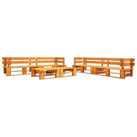 Set Divani da Giardino su Pallet 6 pz Marrone Miele in Legno 277469